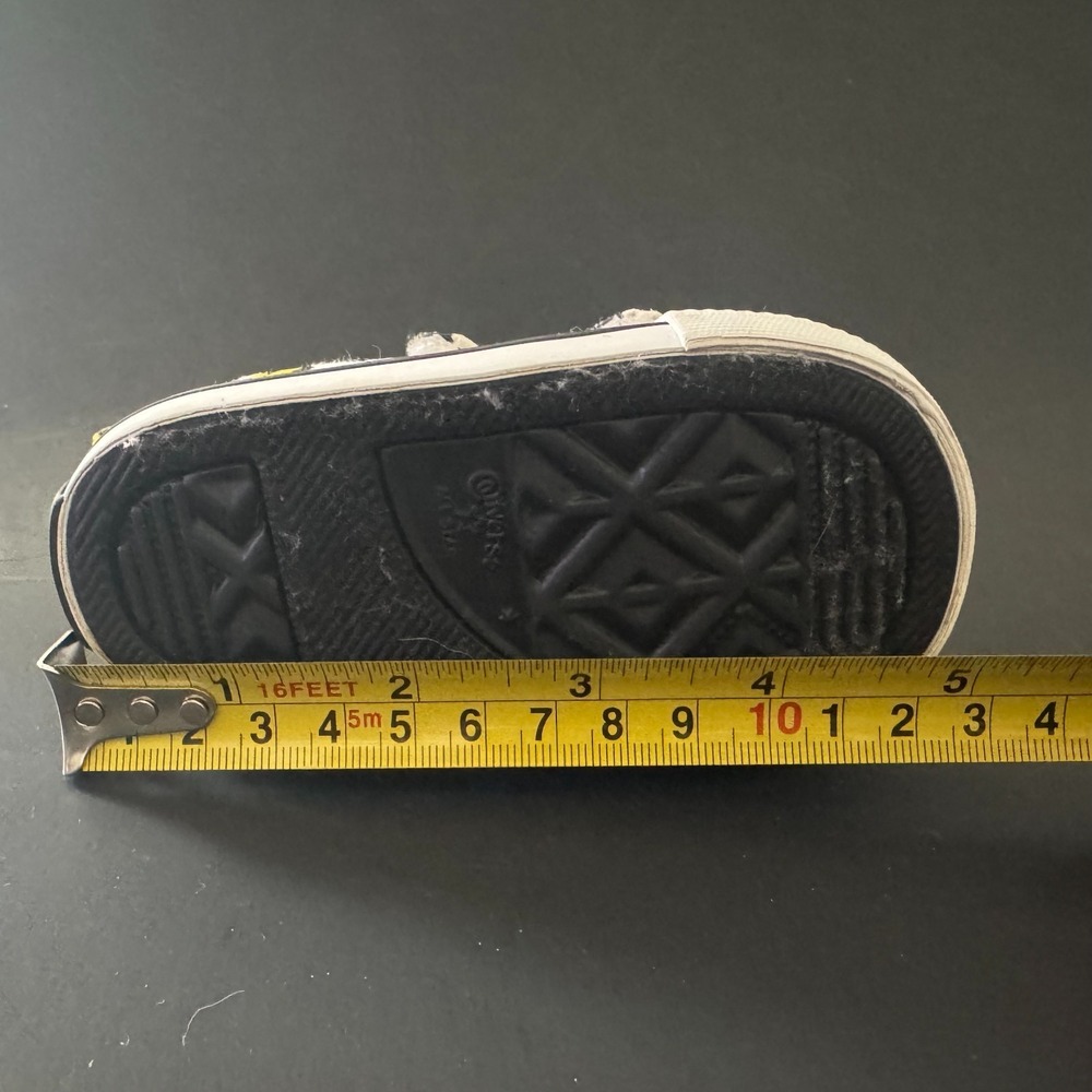 Converse All Star Infant Sneakers Construction Print Double Strap Size 3 - Picture 9 of 11